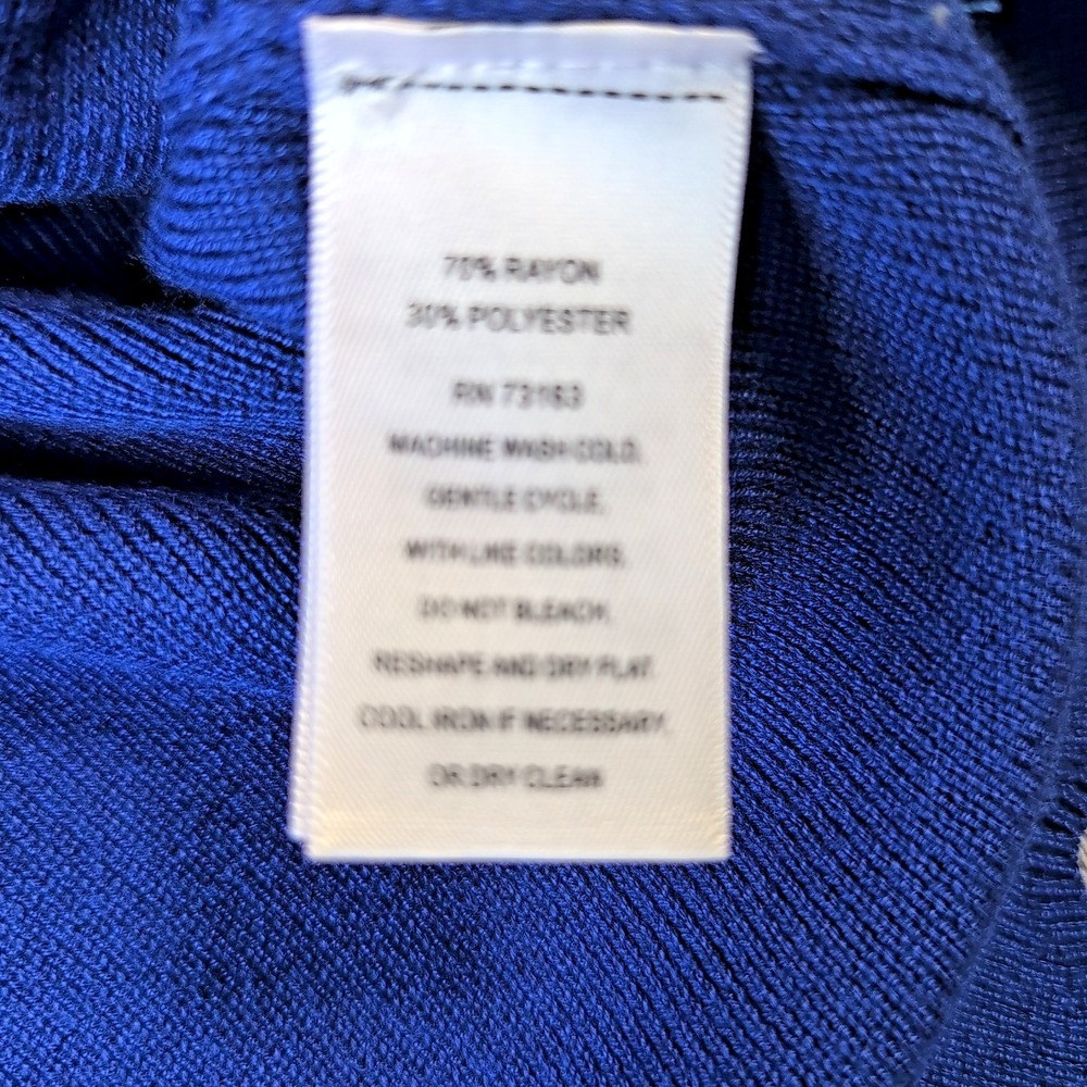 Cable & Gauge Womens XL 1X Blue Knit Sweater Top Blouse Long Sleeve Sleeve - New - Picture 5 of 6